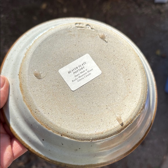 Vintage Canadian BEAVER FLATS POTTERY-Hand made Canada studio art ashtray crest - Picture 6 of 17